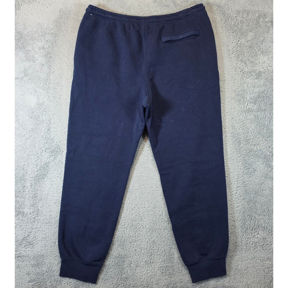 Nike Fleece Joggers Mens XL Navy Blue Club Sweatpants Athleisure Tapered Cuffed - Picture 4 of 10
